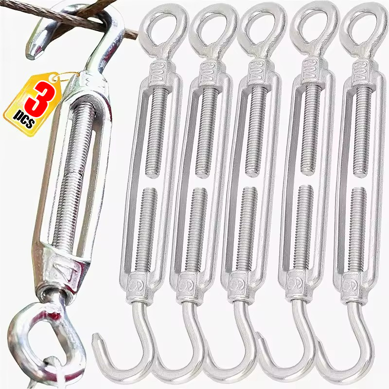 M4 M5 M6 304 สแตนเลสสตีล Turnbuckle เชือกลวด Tensioner เสริมโครงสร้างสําหรับรั้ว Clothesline