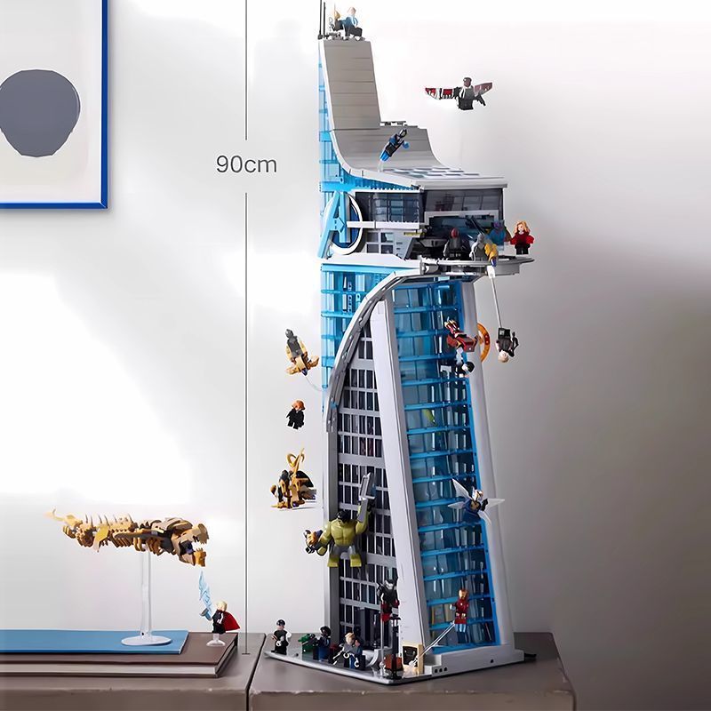 เข้ากันได้กับของเล่น Avengers Building Marvel Avengers ของเล่นเพื่อการศึกษาประกอบความสูง 92 ซม.
