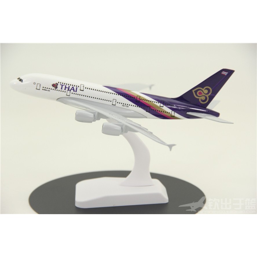 เครื่องบินรุ่น Airliner Airliner A380-800 Thai Airlines ของขวัญเครื่องประดับ 18 ซม.