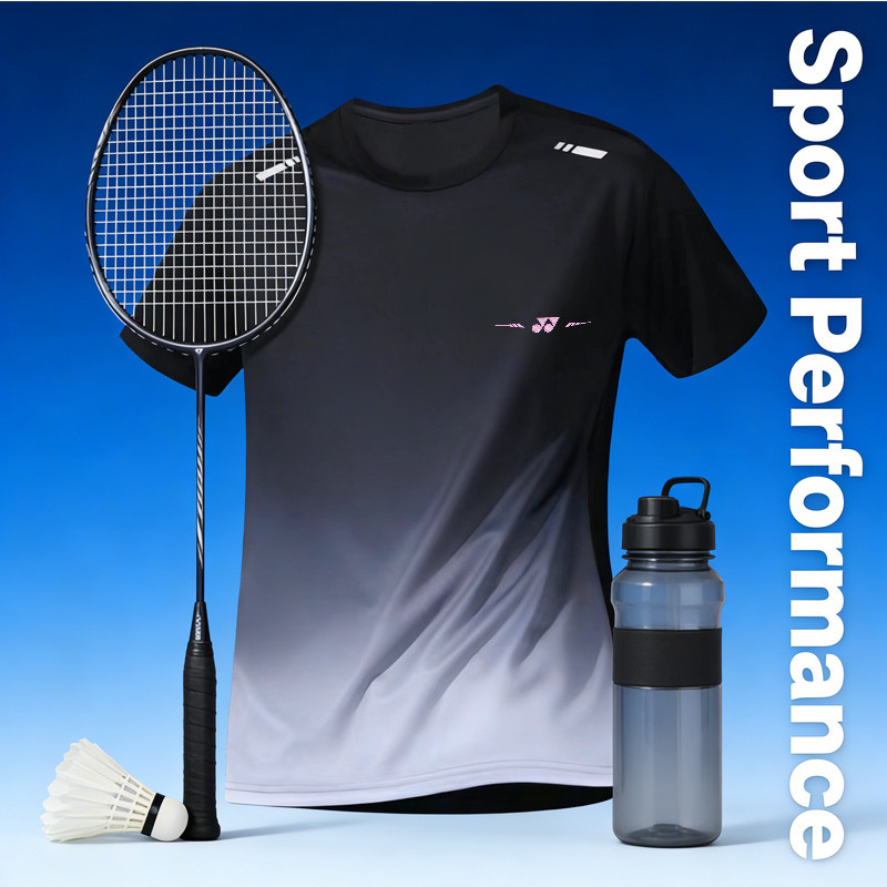 ใหม่ YONEX YY เสื้อแบดมินตันผู้ชายผู้หญิงทีมชาติ Breathable Quick Dry Sport Tee