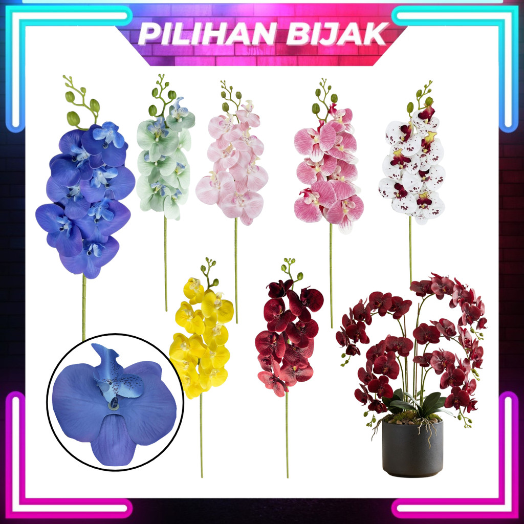 7/9 หัวประดิษฐ์ Orchid Latex / Orkid Latex / ดอกไม้ Orkid Hiasan / Orkid / Orchid / Bunga Hiasan