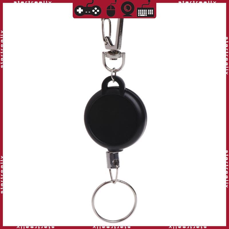 ST Fishing Zinger Retractor สําหรับผู้ถือแหวนกุญแจแบบพับเก็บได้ 60 ซม.สายเหล็ก Anti L