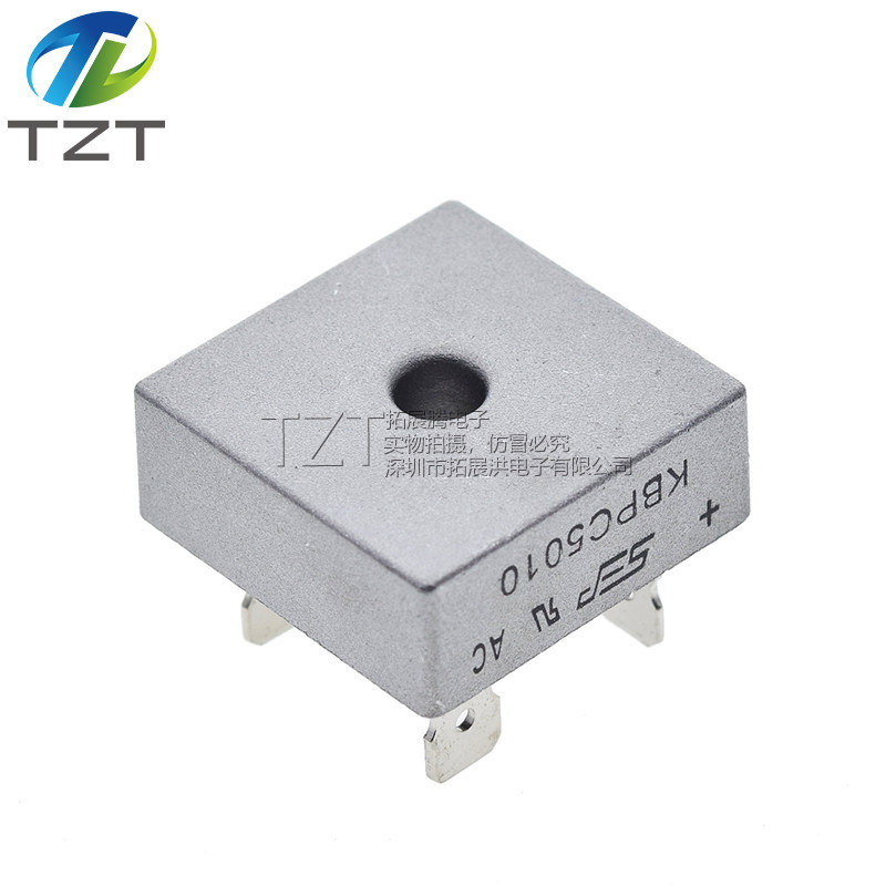KBPC5010 50A 1000V Square Full Bridge Rectifier Bridge Bridge Bridge Stack Flat Bridge ปลั๊กตรงสี่พิ