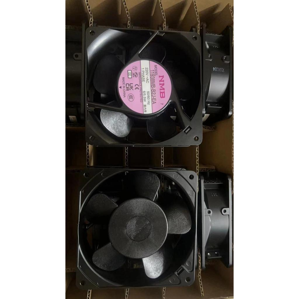 NMB 11938MB-B2J-EA 220V 6/5.5 W 12 ซม. พัดลมระบายความร้อนกรอบโลหะ