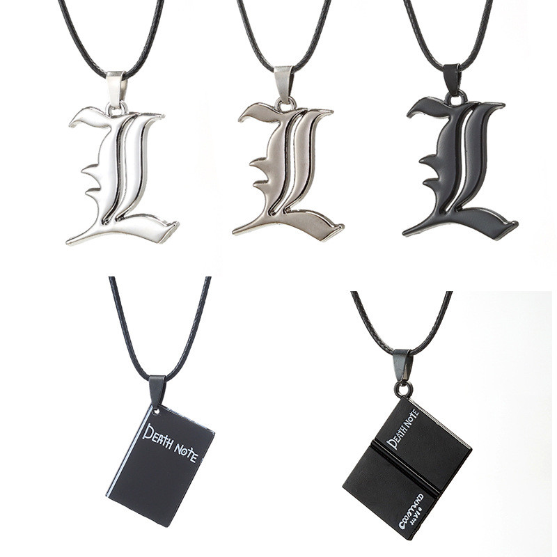 ญี่ปุ่นอะนิเมะ Death Note Big L สร้อยคอ Death Black Notebook Death Note จี้ [Q]