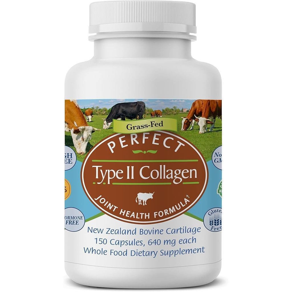ผลิตภัณฑ์เสริมอาหารที่สมบูรณ์แบบ – Perfect Type II Collagen – 150 แคปซูล – คอลลาเจน Type II จากธรรมช