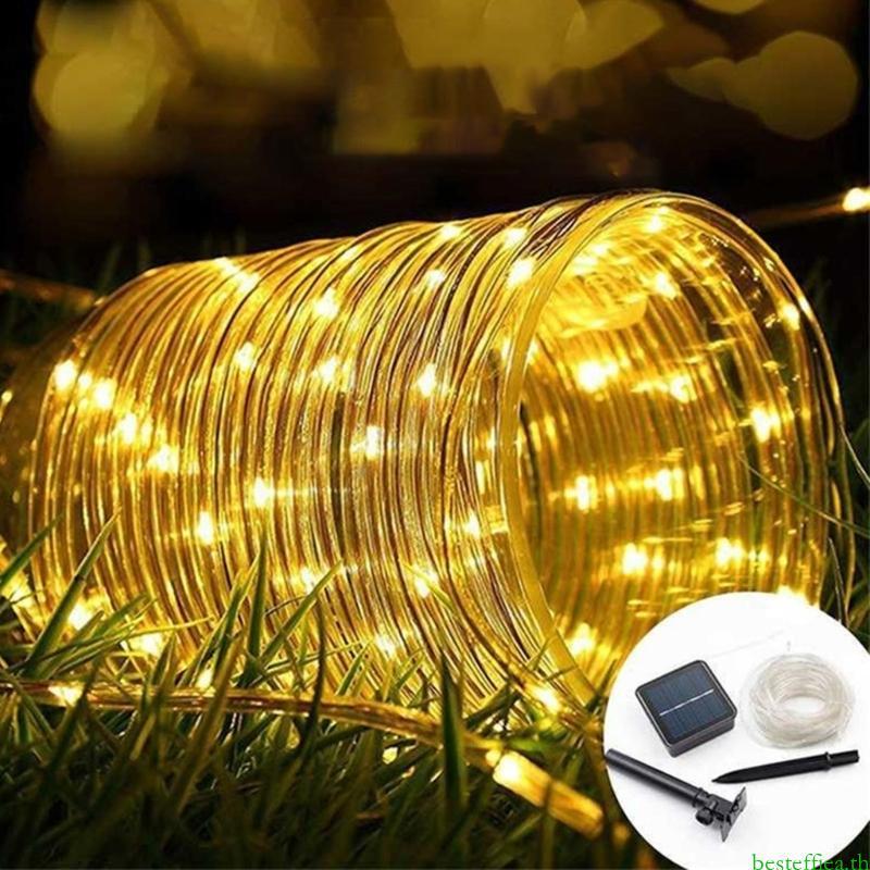Beste 8 โหมดแสง ลวดทองแดง String Lights Street Solar Twinkle String Lights