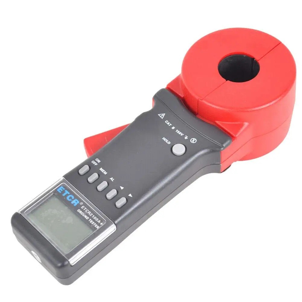 LNQL Digital Clamp Meter ETCR2100A + Ground Earth Resistance Meter Tester Clamp Earth Resistance Tes