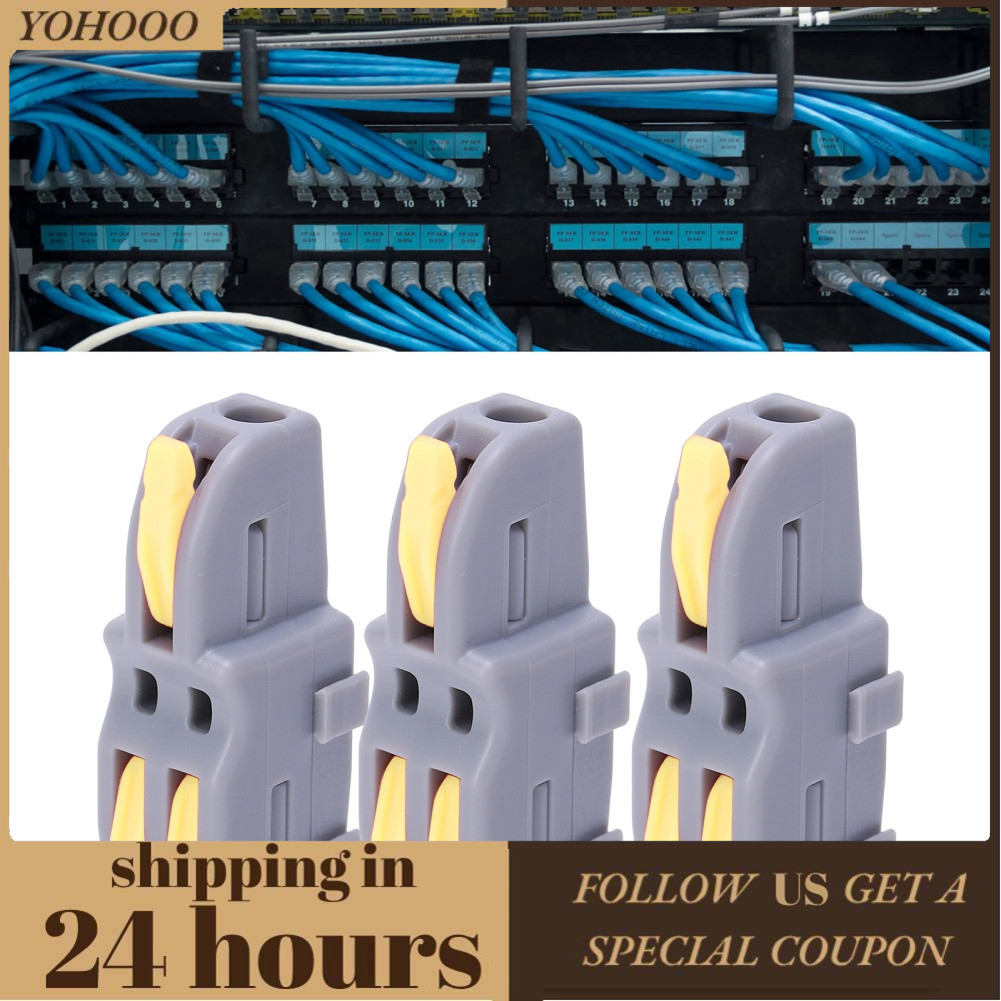 Yohooo 20 ชิ้น 1 ถึง 2 Quick Splitter ขั้วต่อสายไฟ AWG 28-12 Lever Nut Connector (Wire Need Strip) ไ