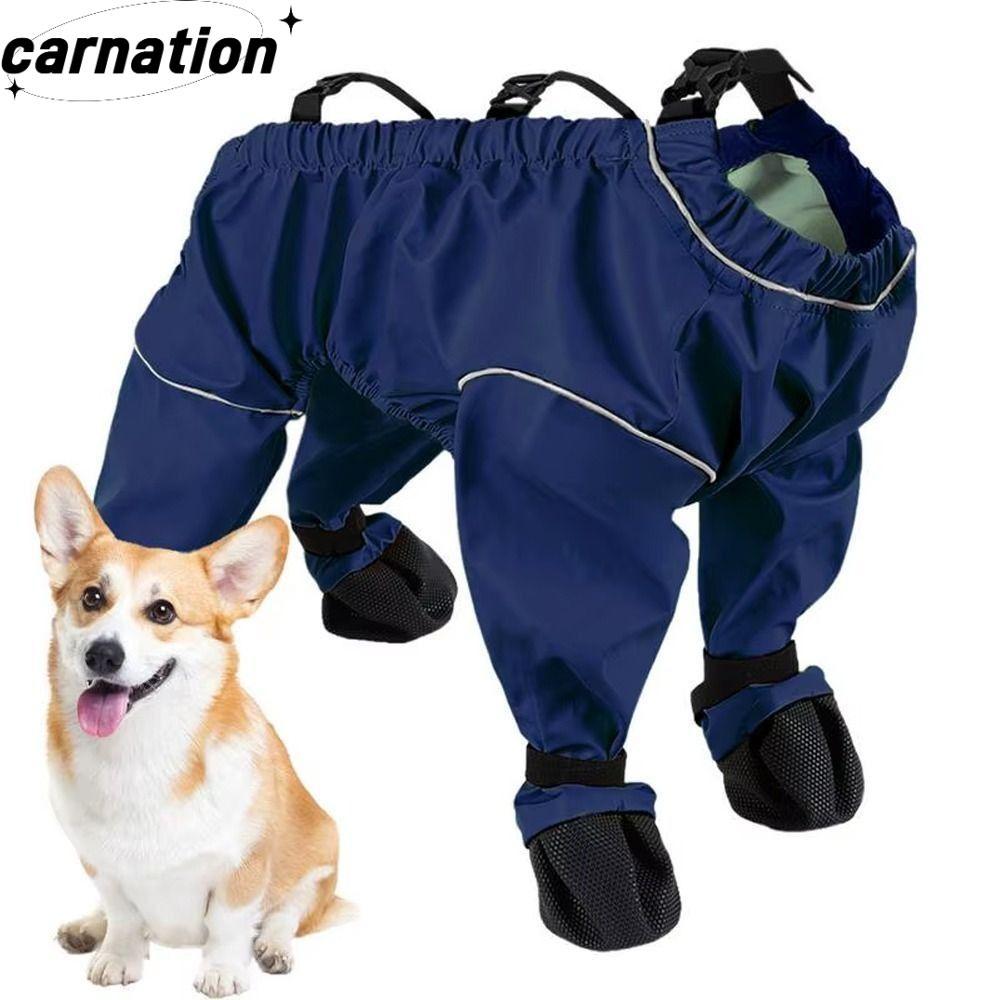 CARNATION Dogs Pants Shoes Suit, Breathable Anti Dirty Dog Boots, ทนทาน Anti-Slip Waterproof Pet Pan