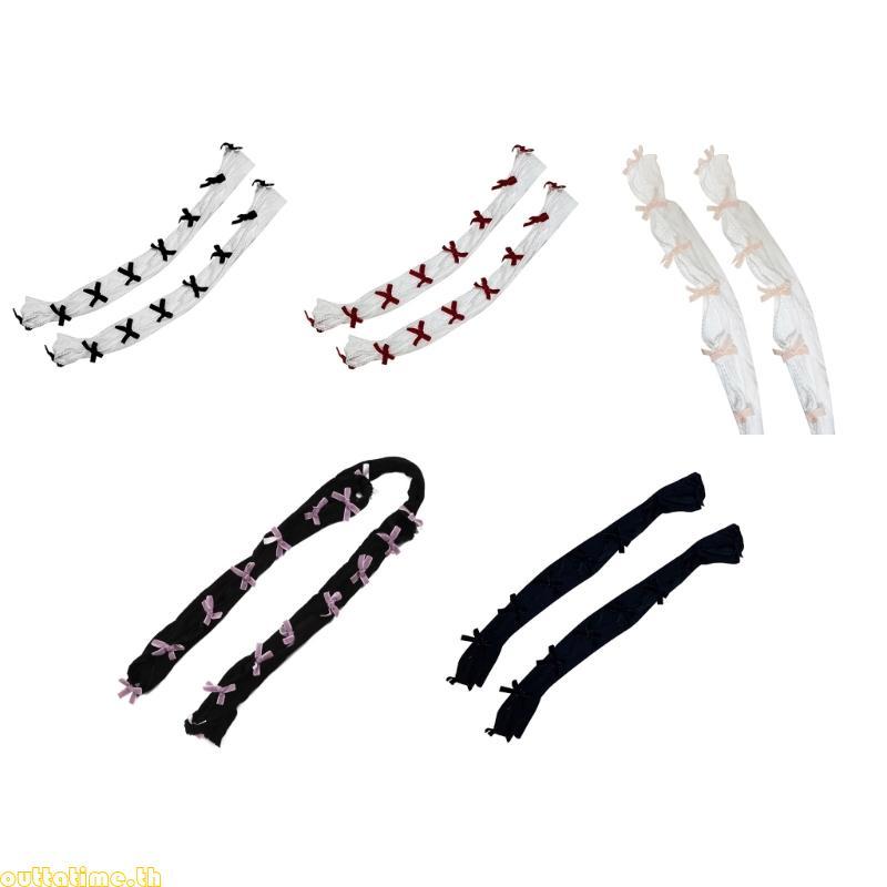 Time Lace Arm Sleeves Lolita Arm Sleeves Y2k Long Arm Warmer Fingerless Gloves