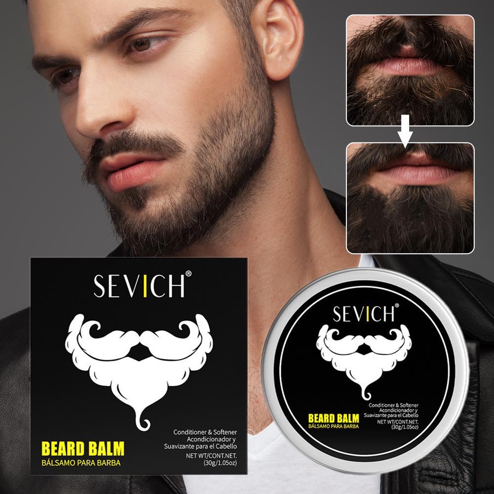 Beard Care Oil And Balm Set 30g ปรับสภาพและผมนุ่มบนใบหน้าเพื่อสุขภาพ L7W9
