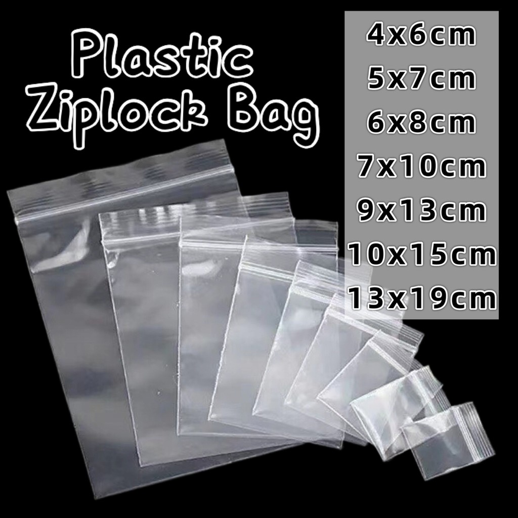 Beg Ziplock Lutsinar Plastik Zip Zip Bag Zipper Bag Transparent Ziplock Bag Plastik Zip Laser ziploc