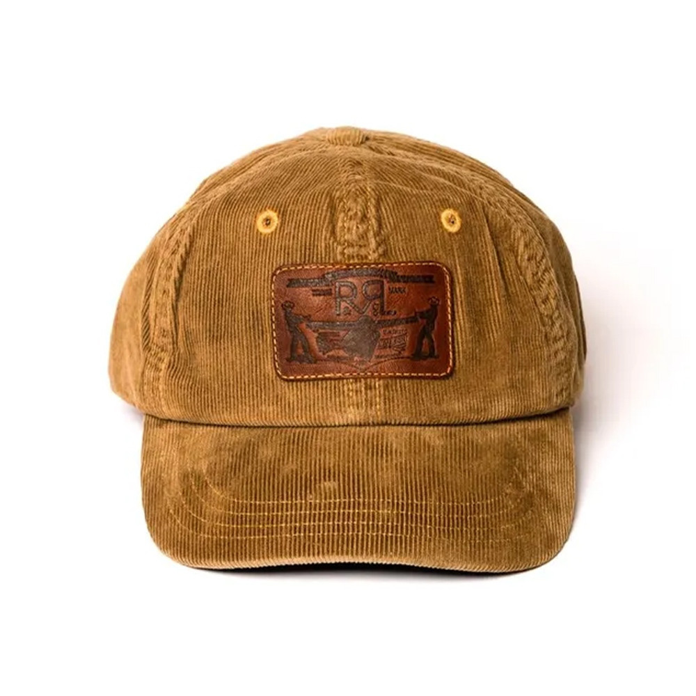 RRL Leather-Patch Corduroy Trucker Cap