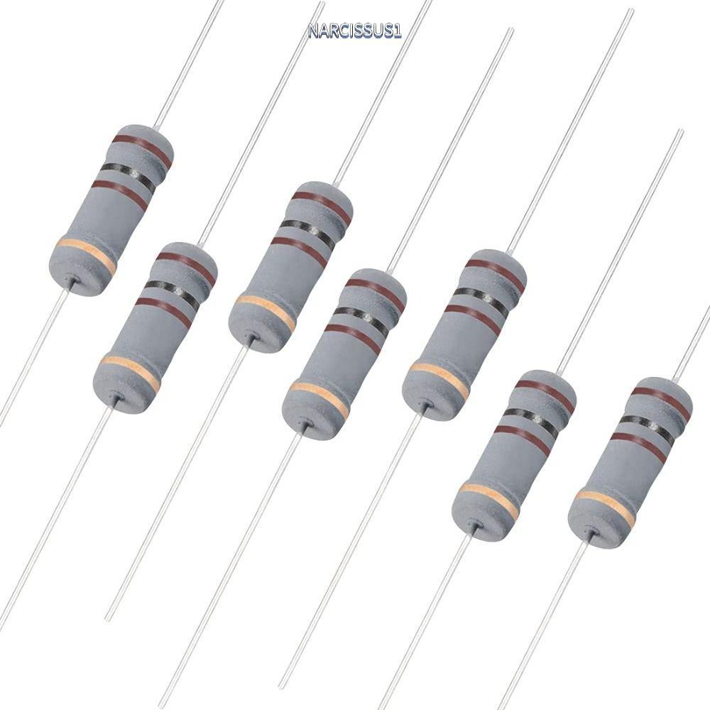 ตัวต้านทานฟิล์มคาร์บอน NARCISSUS13A0E, 4 Bands 2W 5% Tolerance 100 Ohm Resistor ใช้งานง่ายสําหรับโคร