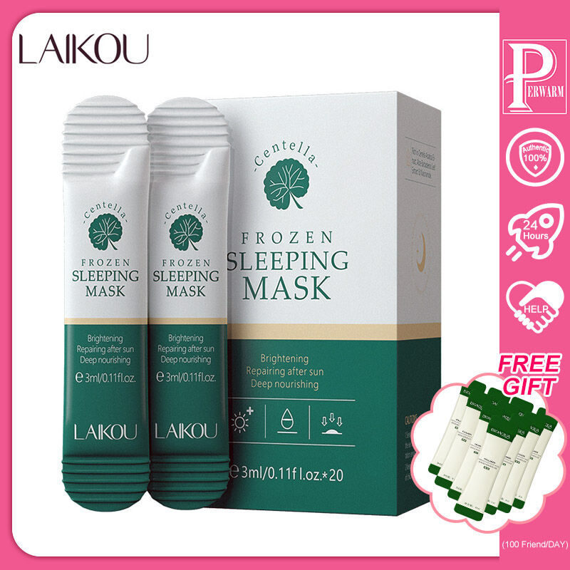 LAIKOU 20 ชิ้น/กล่องคอลลาเจน Firming Sleeping Mask Hydrating Moisturizing Night Repair Mask Face Fro