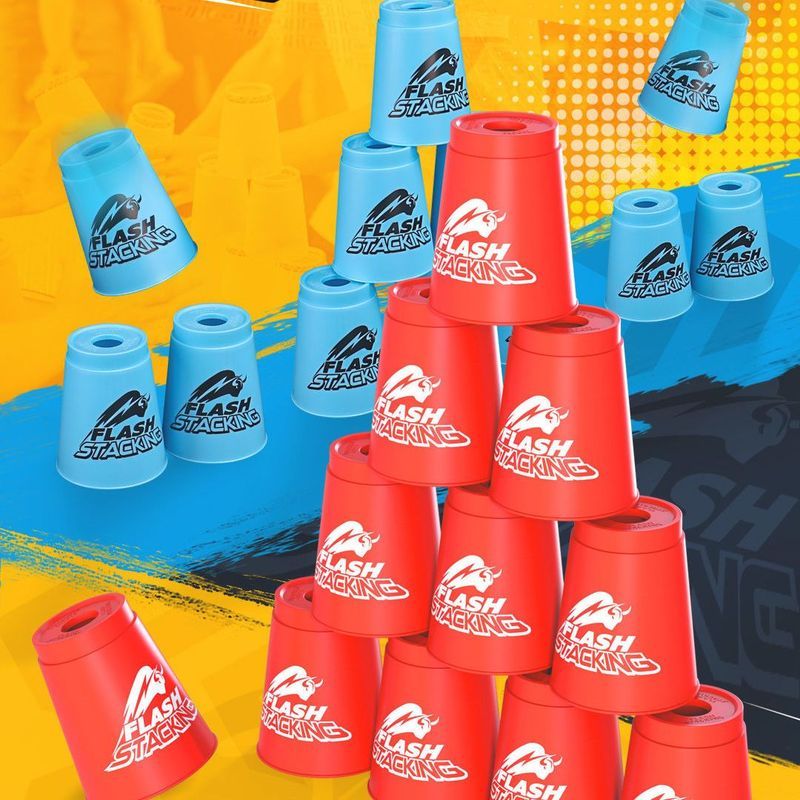 Qiyi Quick Stacking Cup Flying Stacking Cup การแข่งขันเฉพาะซ้อนถ้วยจานบินชุดเด็กอนุบาลการศึกษา