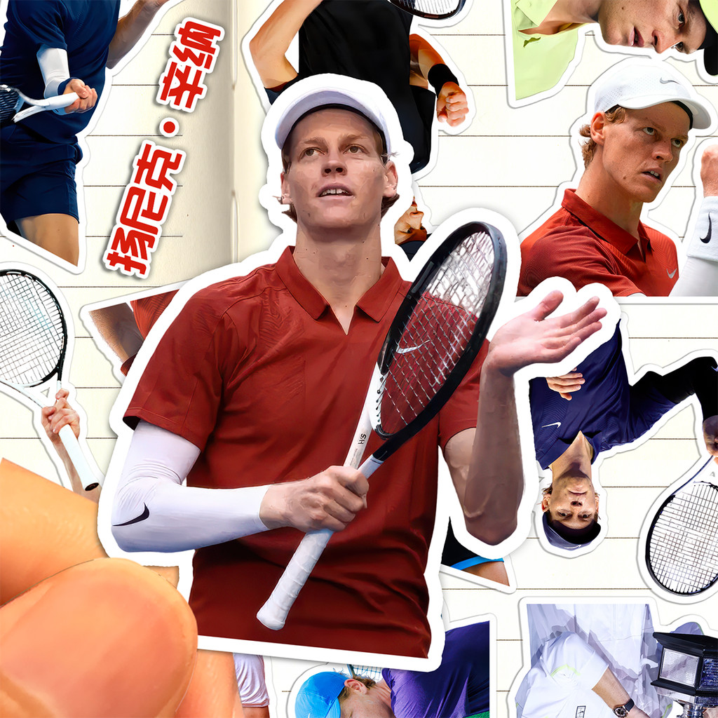 Yannik Sinner Sticker HD กันน้ํา นักกีฬาเทนนิสอิตาลี Nanik Sinner Fox สติกเกอร์