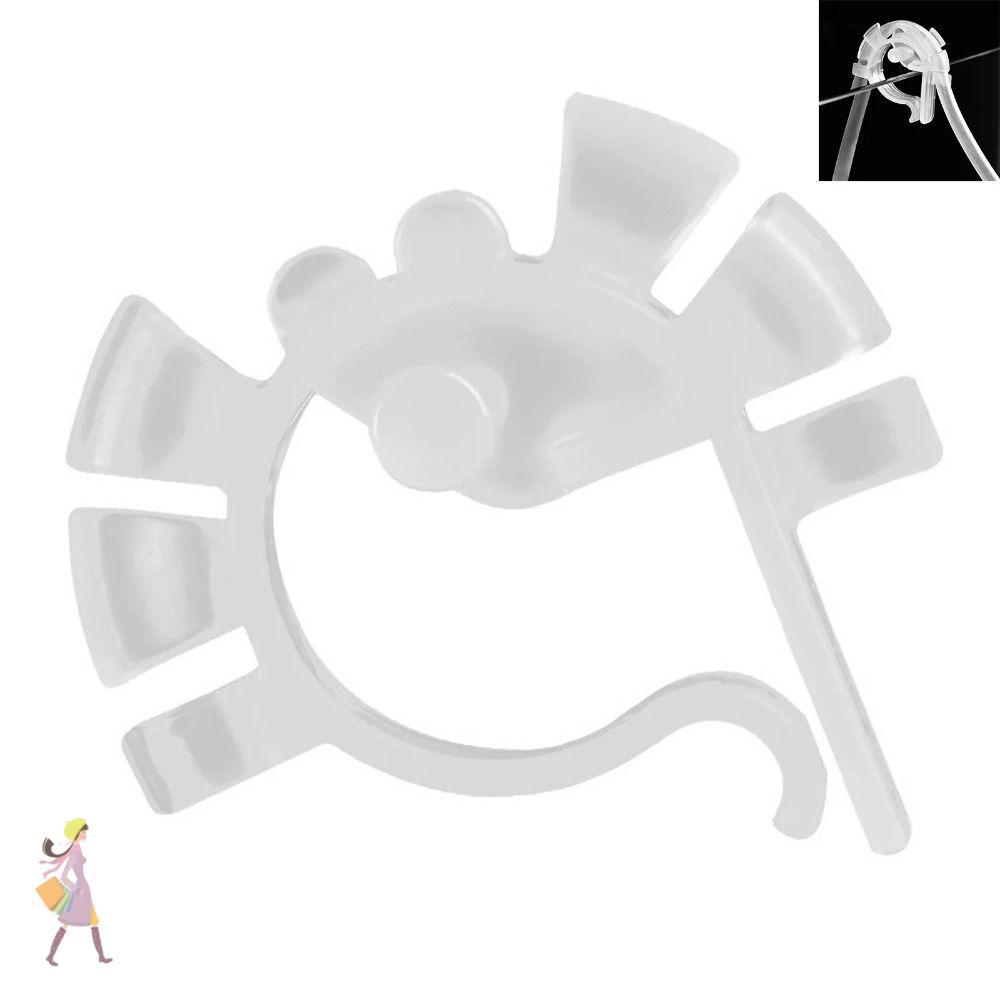 YGBG 2 ชิ้น Fish Tank Air Tube Fixing Clip, U รูปคลิปโปร่งแสง Aquarium Air Tube Holder คลิป,พร้อมถ้ว