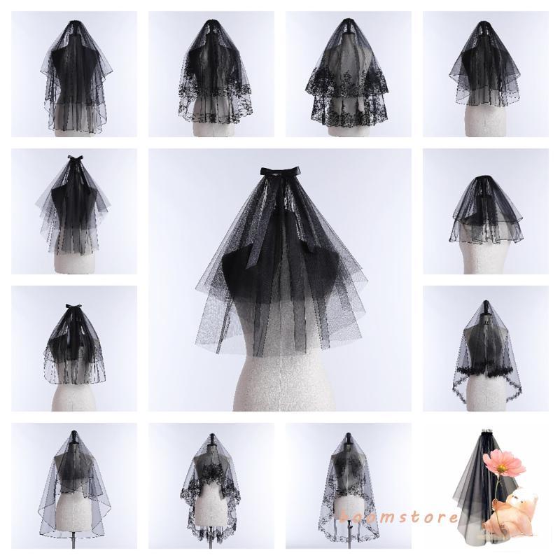 Boom Mystical Black Veil สําหรับทุกวัยสําหรับกิจกรรมธีมบทบาทเล่นเจ้าสาว Black Veil