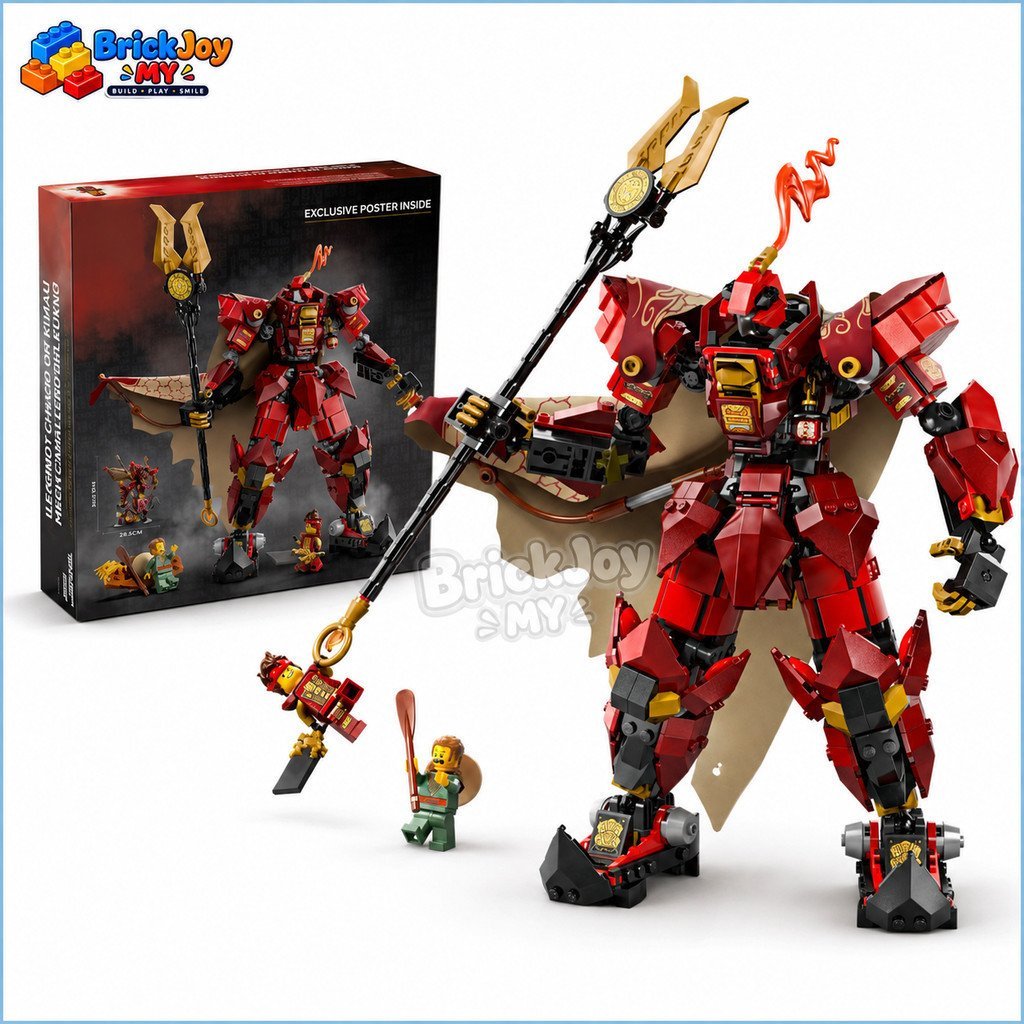 สินค้าพร้อมส่ง: 71846 ชุดบล็อกตัวต่อ Fire Knight Mech, ของเล่นหุ่นยนต์ Kais Mecha Legends Monstrosit