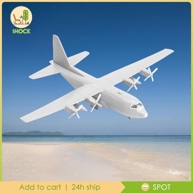 [Ihoce] 1/144 ขนส่งเครื่องบินประกอบรุ่นพร้อมขาตั้งขนาดเล็ก US C130 เครื่องบินของเล่น 4D สําหรับตกแต่