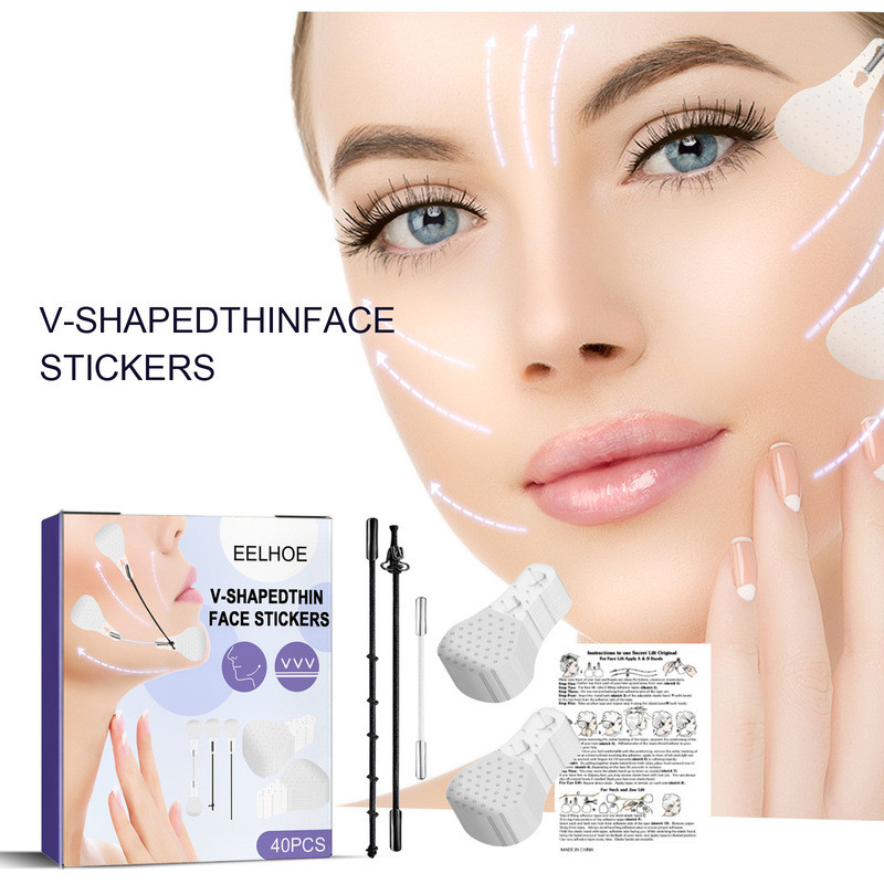พร้อมสต็อก V-Shaped Facial Care Patch Invisible Rising Care Facial Skin Care Chin Line Repair Patch 