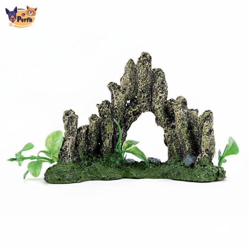 Perfk น้ํา Habitat สะพานตกแต่งการออกแบบที่สมจริงน้ํา Habitat Archway ประดิษฐ์ Driftwood ตกแต่งให้ Sh