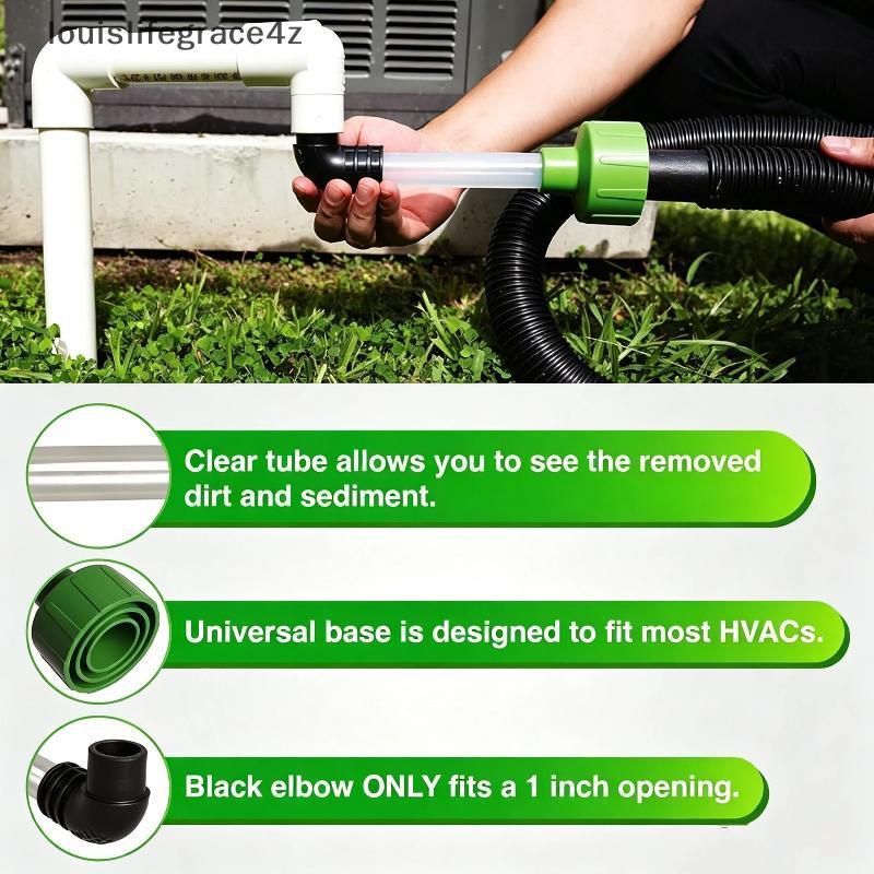 Grace4z เครื่องปรับอากาศท่อระบายน้ําทําความสะอาดสายเครื่องมือท่อที่ทนทานอะแดปเตอร์สําหรับ Residentia