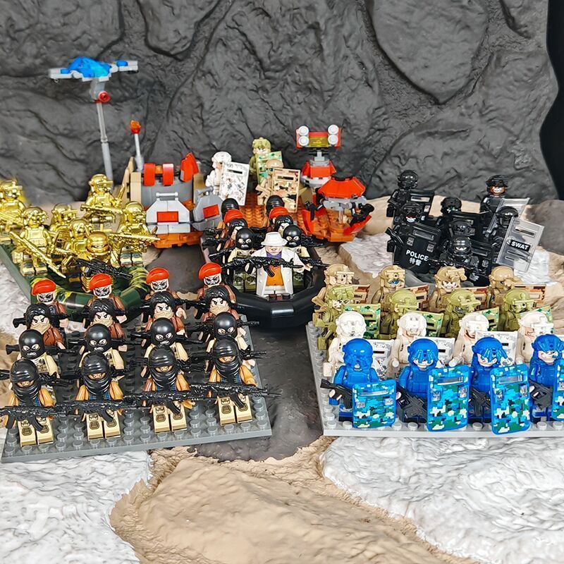 เข้ากันได้กับ Lego SWAT Building Block Minifigure Cyberpunk 2077 Bandit ตํารวจทหารประกอบของเล่น/9.4