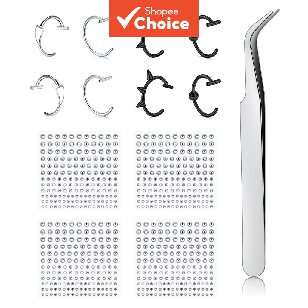 Clip-on Lip Cuffs Snake Bite Nose Rings Non-piercing Body Jewelry Vampire Style