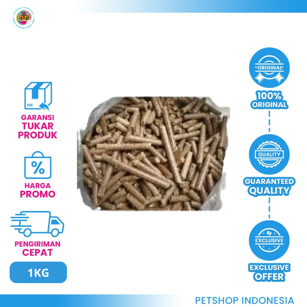 PURE WOOD PELLET 1KG – เม็ดไม้สําหรับรองกรงสัตว์