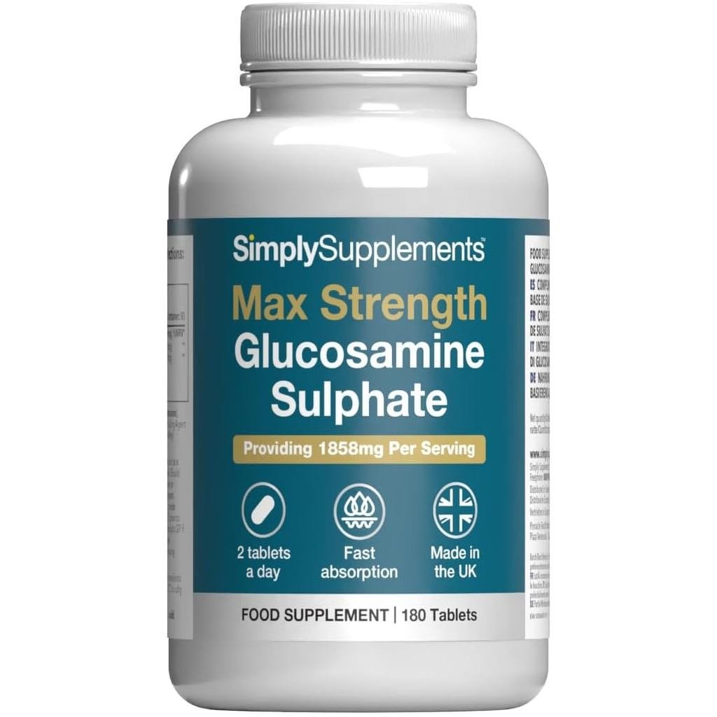 Max Strength Glucosamine Sultapute 2KCl | รองรับ Active Lifestyles | 1858มก. ต่อเสิร์ฟ | แหล่งที่มาข