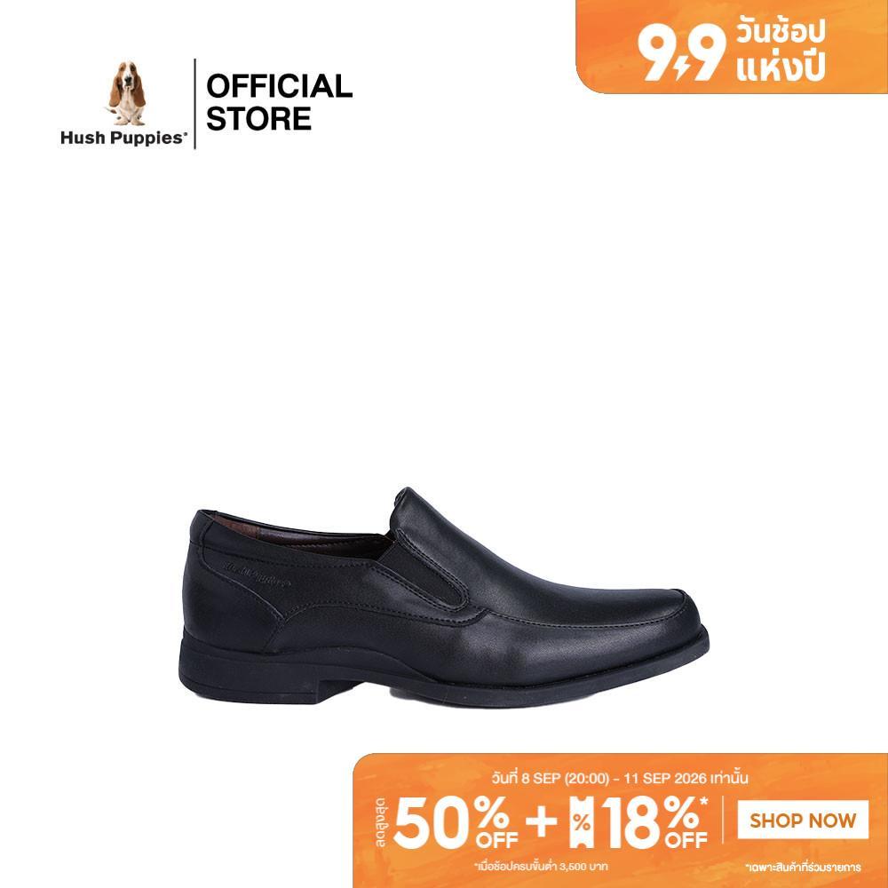 Hush Puppies รองเท้าผู้ชาย รุ่น HP 8HDFPP015A - สีดำ (รองเท้าทางการหนังสังเคราะห์ แบบสวม)