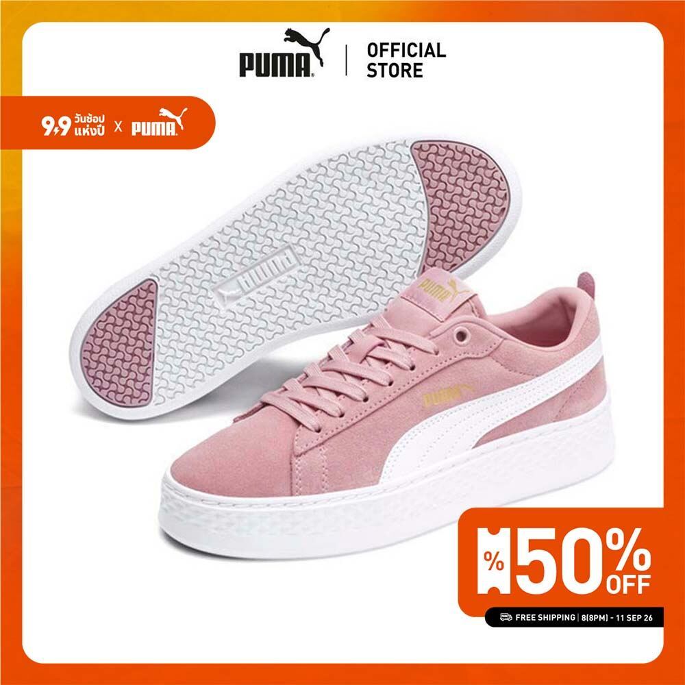 PUMA - รองเท้าผ้าใบผู้หญิง Smash Platform Suede-36648810