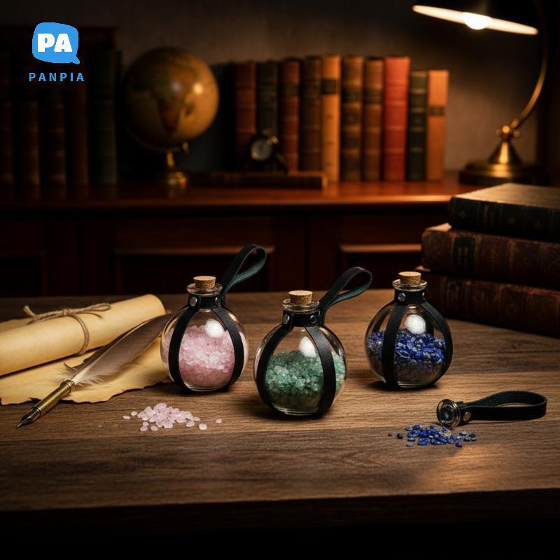[NBI] Wizard Steampunk Potion ที่วางขวดยุคกลาง Cork Glass Dark Magic Design สําหรับ LARP คอสเพลย์ตกแ