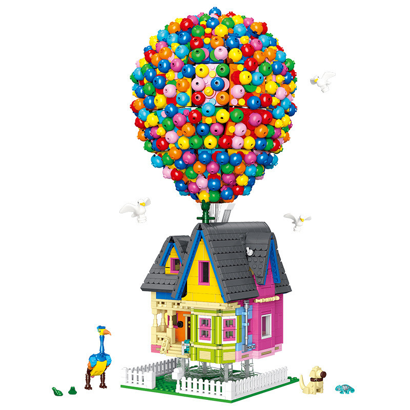 JIESTAR JJ9047 2626PCS ภาพยนตร์ Serie Flying Balloon House up Building Block รุ่นการวิเคราะห์การศึกษ