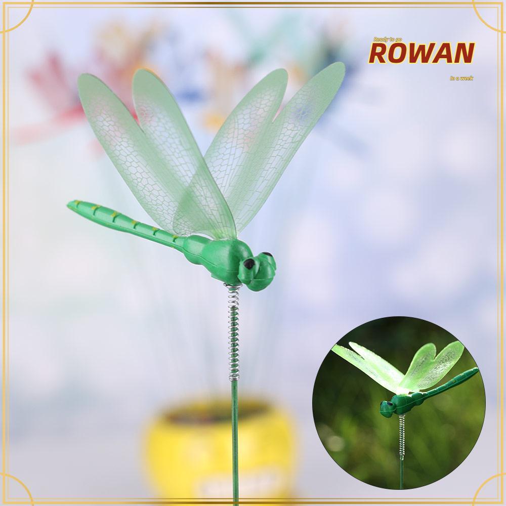 ROWANTH 5/10PCS จําลองผีเสื้อหัตถกรรมสนามหญ้าเครื่องประดับ Yard พร้อมก้าน