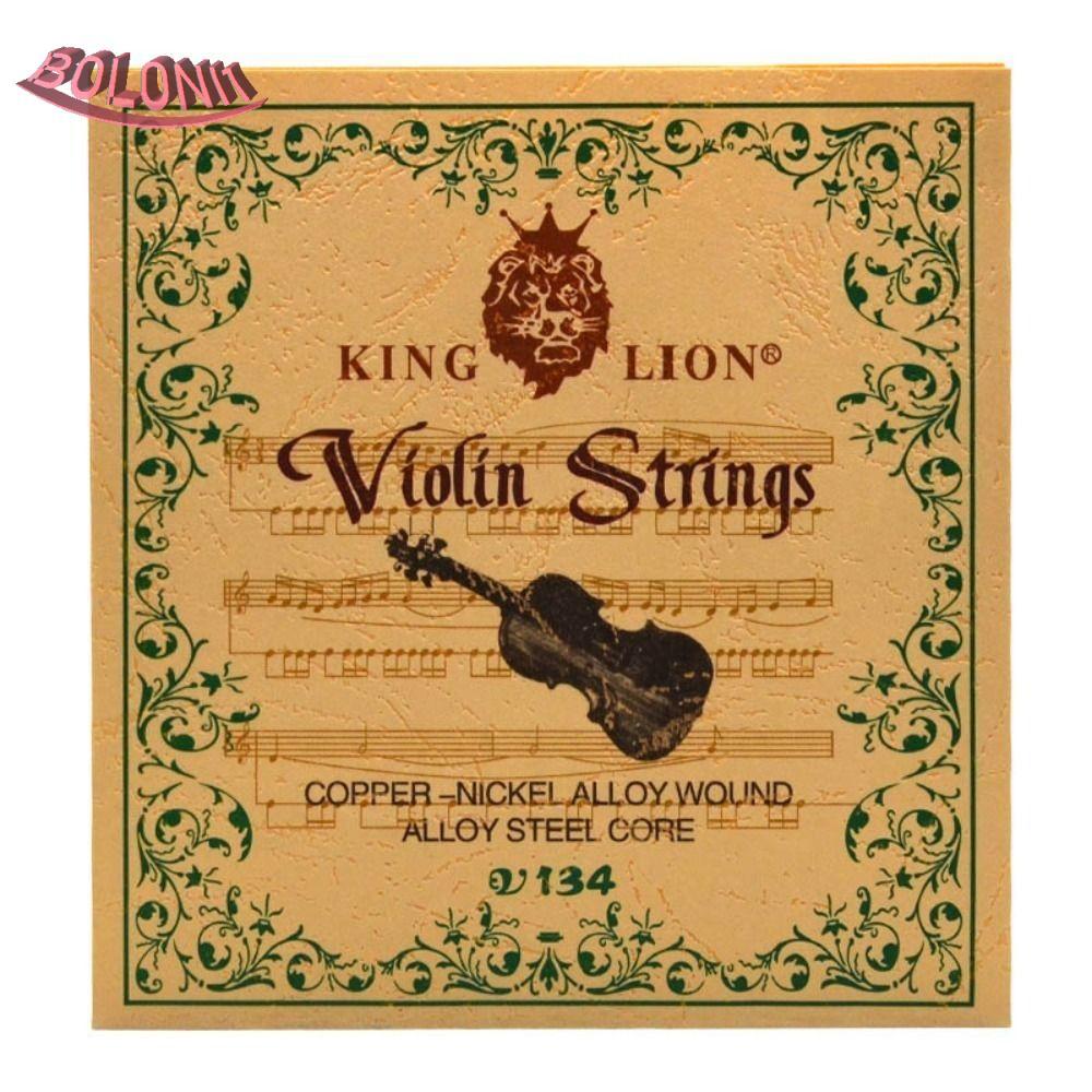 BO King Lion สายไวโอลิน, V134 Steel Core ชุดสายไวโอลิน, อุปกรณ์เสริมไวโอลิน Winding Copper-Nickel Al