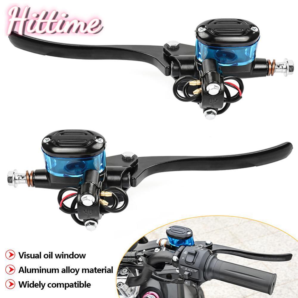 HITTIME รถจักรยานยนต์ดิสก์เบรก Master กระบอก M10 สําหรับสกู๊ตเตอร์ไฟฟ้าไฮดรอลิกด้านบนปั๊มโปร่งใสอ่าง