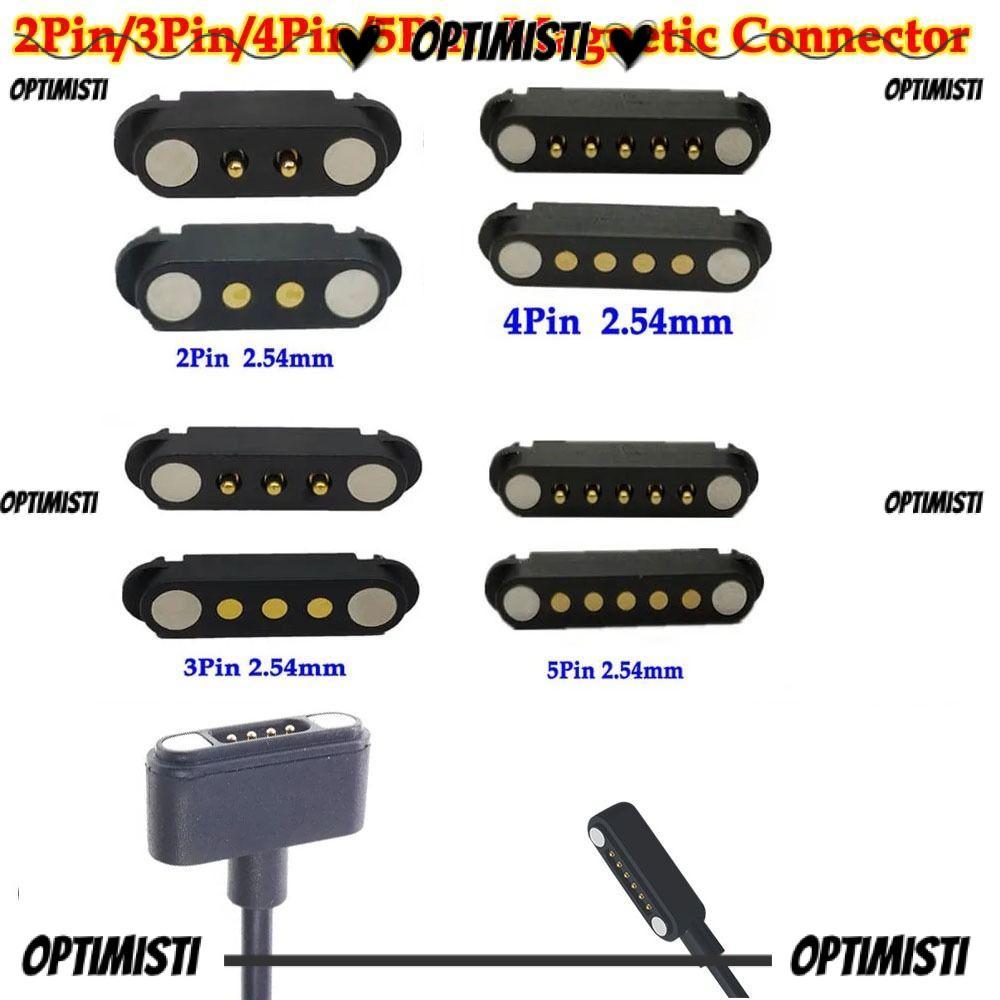 OPTIMISTI8E Pogopin Magnetic Connector, 2A High Current DC Magnetic Pogo Pin Connector, 2Pin 3Pin 4P