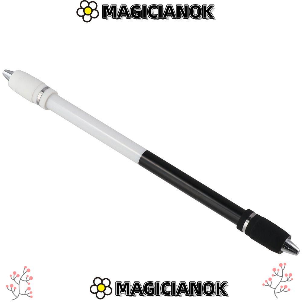 MAGICIANOK Pen Spinning, PC White Spin Pen, สํานักงานเคลือบไม่ลื่นสีดําระดับกลาง