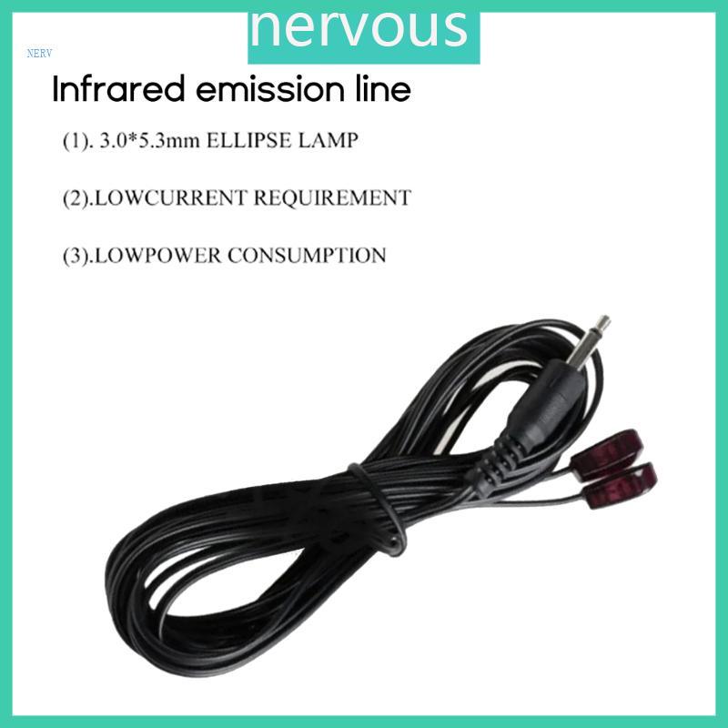 NERV 3 5 มม.Dual IR สายอินฟราเรดสําหรับ Extender Repeater ระบบ IR Receiver