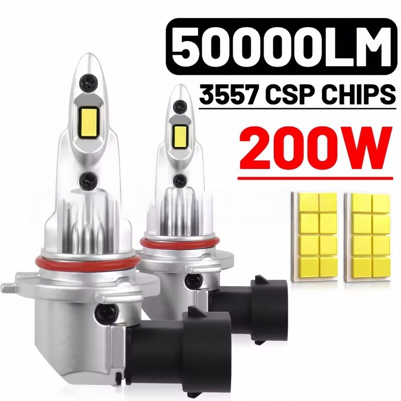 ไฟหน้ารถ LED 6800LM H4 H7 H11 9005 9006 กันน้ํา IP68 12V หลอดไฟหน้ารถจักรยานยนต์