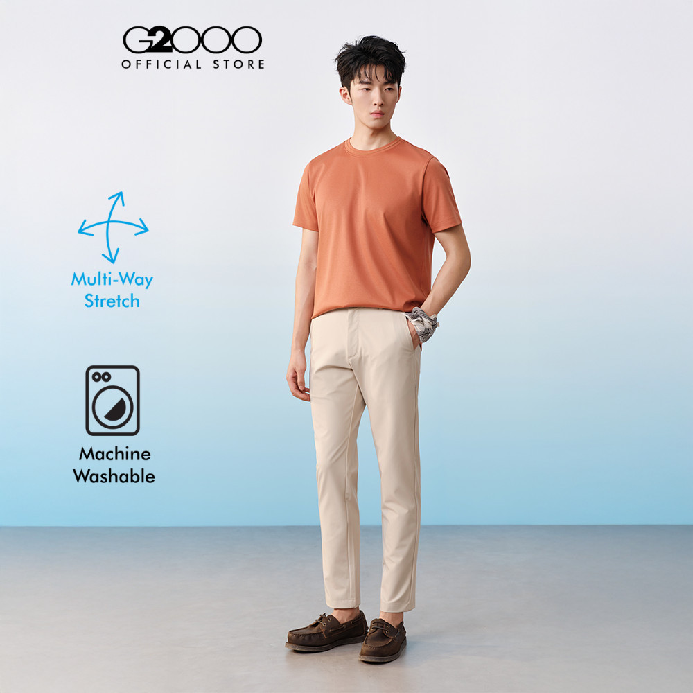 G2000 กางเกงขายาวแบบลำลองสำหรับผู้ชาย ทรง Slim Tapered Fit รุ่น 61167017