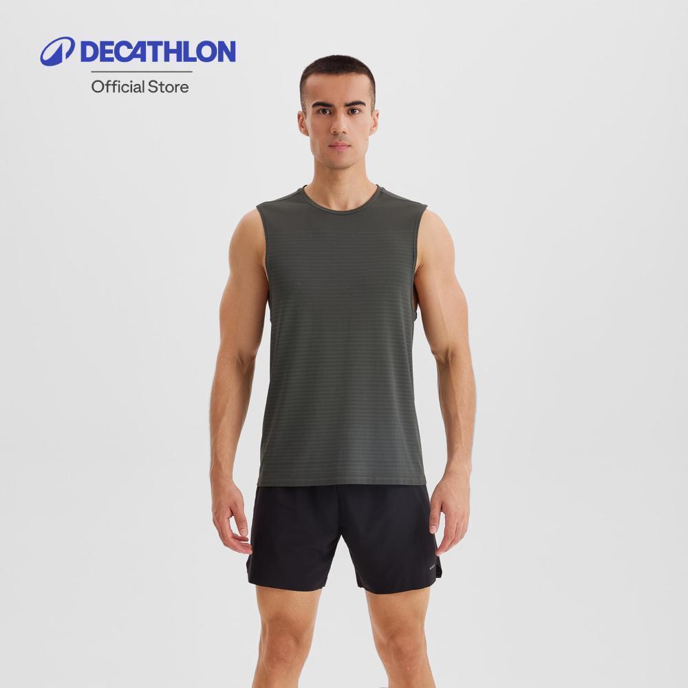 Decathlon 500 Comfort Running Tank Top With No Side Seams เสื้อกล้ามใส่วิ่งไม่มีตะเข็บด้านข้าง รุ่น 500 Comfort - Green