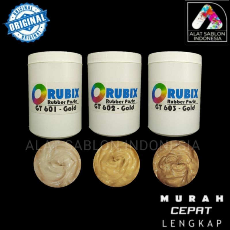ANGGRAEINI RUBBER GOLD RUBIX SCREEN PRINTING INK 1KG SCREEN PRINTING TOOL