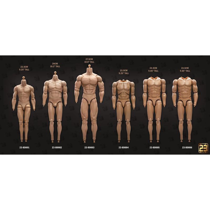 Authentic Original Design 23TOYS BD001-BD006 1/6 Male Body, Without Hands & Feet Figure