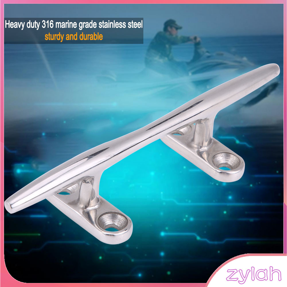 zylah-th CFTGIW คลีเรือสแตนเลส 5 I Duty Hollow Base Cleat สำหรับเชือกดาดฟ้าเรือยอชท์ทางทะเล