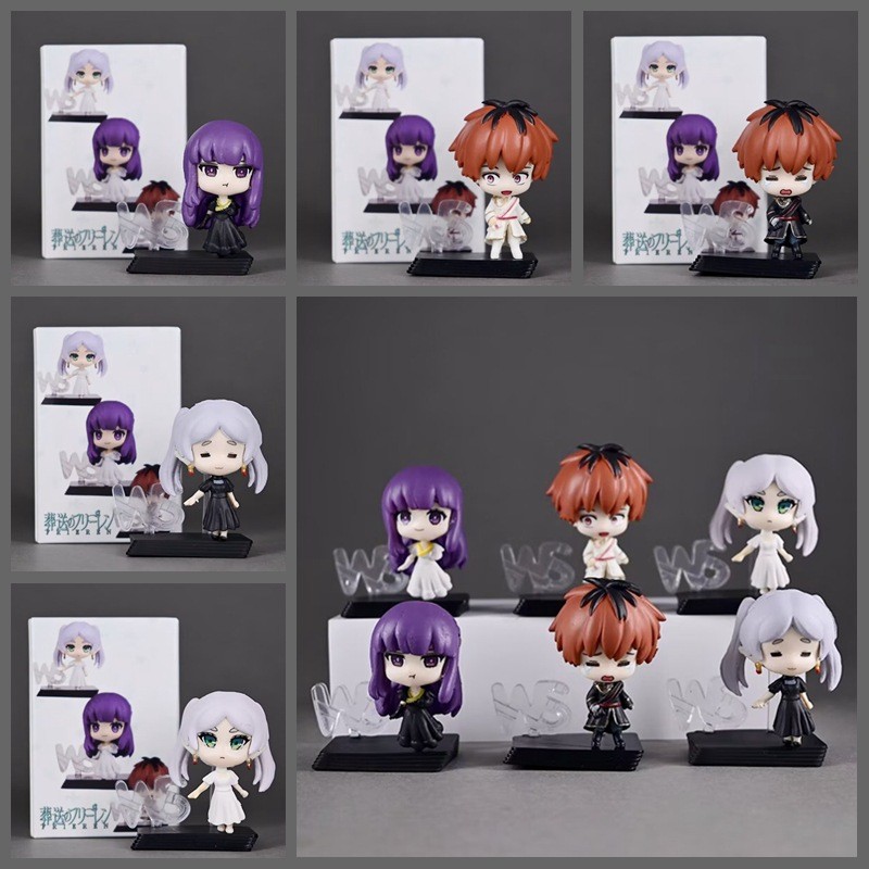 Frieren: Beyond Journeys End Q-Version Blind Box Set - 6 ชิ้น Chibi Frieren, Fern, Stark Figures พร้